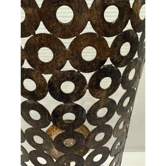 Bronzed Metal Candle Holder Wall Sconce Ornate Modern Industrial, Free Standing - Picture 9 of 9